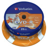 DVD-R Verbatim 4,7 GB, 16x, spindl, printable, balení 25 ks