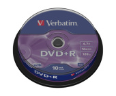 DVD+R Verbatim 16x, cake 10 ks