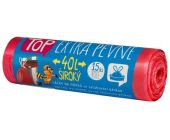 Pytel na odpad Vipor Top 40 l, 16 mic, zatah., 15 ks, erv.