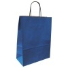 Papírová taška 19 x 8 x 21 cm, kroucené ucho, modrá